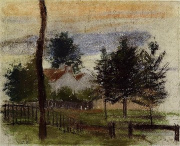 paysage à louveciennes Camille Pissarro Peinture à l'huile